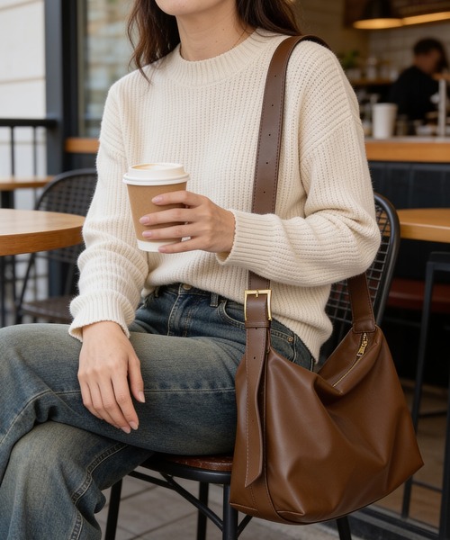 DEVICE（デバイス） ショルダーバッグ DEVICE PU ゴールドファスナー