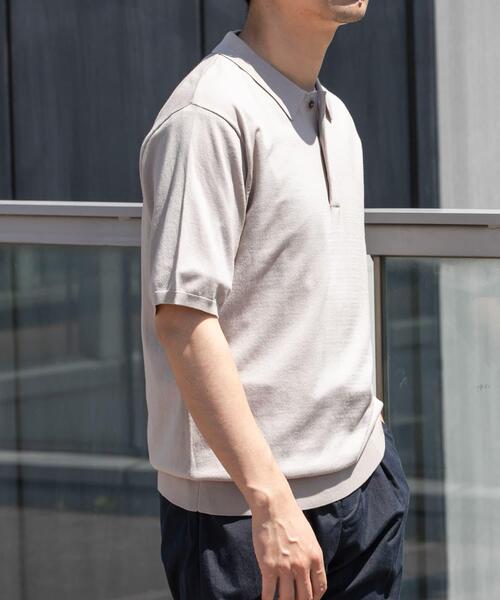 URBAN RESEARCH ROSSO MEN ポロシャツ 半袖 「WEB限定」シルク混サマー