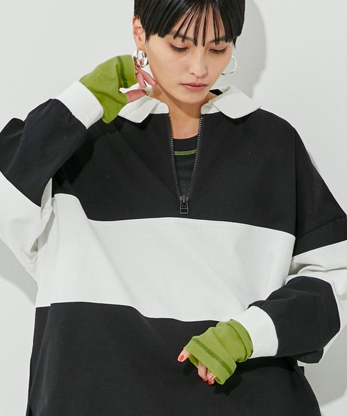 「A + TOKYO」 長袖カットソー FREE ブルー レディース_画像3