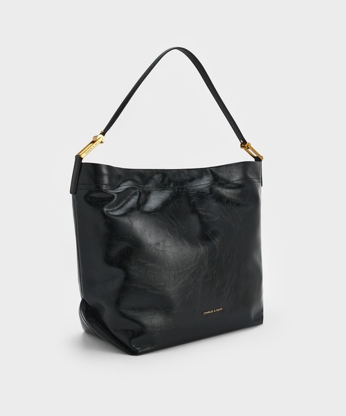 「CHARLES \u0026 KEITH」 トートバッグ L ブラック レディースの画像