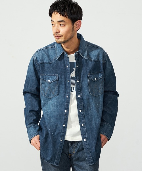 50s ビンテージ ラングラー デニムシャツ 27MW Wrangler Lee（リー） シャツ Wrangler/ラングラー「US ORIGINAL」27MW