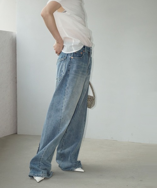 「chuclla」 デニムパンツ L ブルー レディースの画像