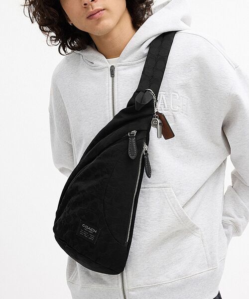 COACH モノグラム ブラック ウエストポーチ COACH/コーチ/ウエストバッグ/ポーチ/ショルダーバッグ/ブラック