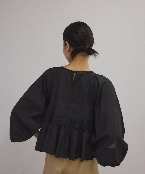 「SALON adam et rope'」 7分袖ブラウス FREE ブラック レディース_画像3