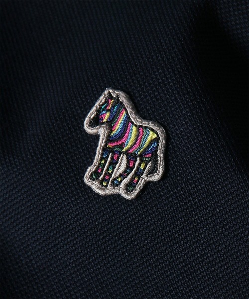 PSPaul Smith ゼブラライン ロゴ刺繍 ジップ ポロシャツワンピース PS Paul Smith ポロシャツ ポロ 「オンラインショップ限定」ウィメンズ