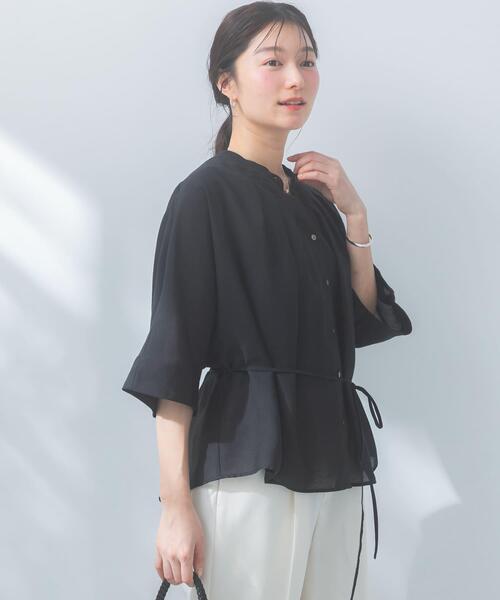 リネンシャツ ブラウス シャツ 半袖 「WEB/一部店舗限定」リネン混