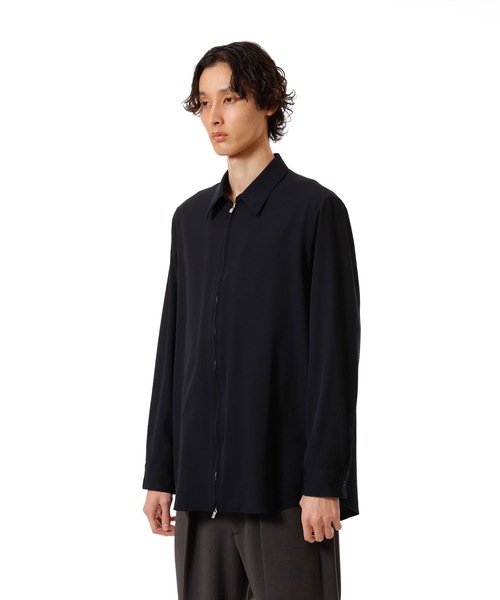 シャツ 2/90 ハイツイスト ギャバジン ジップシャツ / 2/90 HIGH TWIST GABARDINE ZIP SHIRT メンズの画像