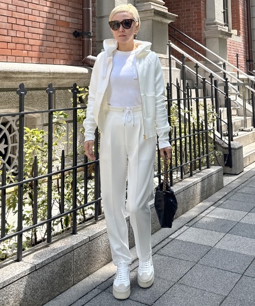 JENNE」 ジップアップパーカー LARGE ターコイズブルー レディース