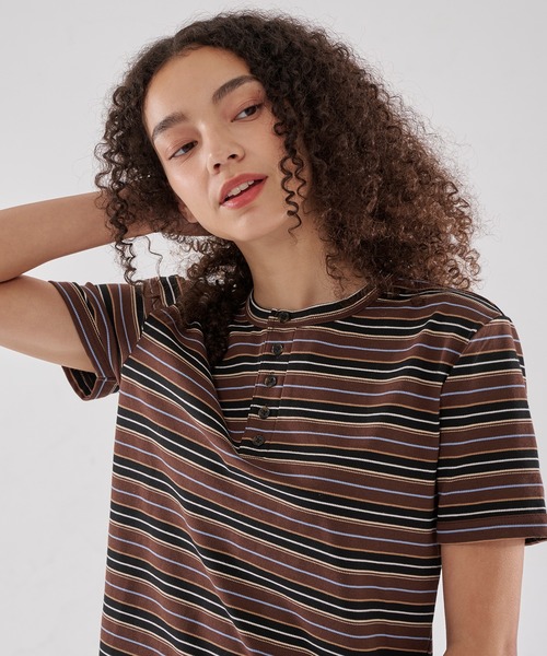 WISH FOR EVER（ウィッシュフォーエバー） tシャツ BI COLOR BORDER