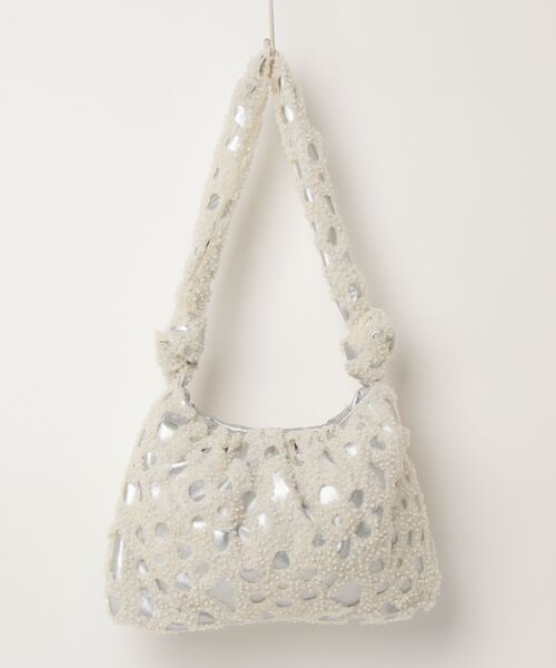 「Casselini」 ビジュー2WAYバッグ - ベージュ レディース_画像2