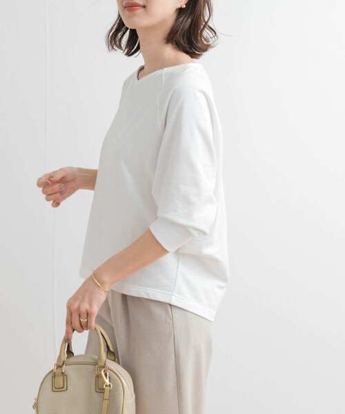 「URBAN RESEARCH DOORS」 7分袖カットソー MEDIUM オフホワイト レディース_画像6