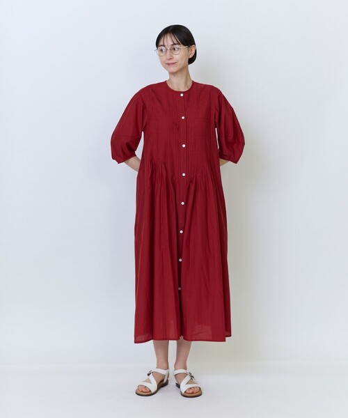 LOISIR ワンピース インドコットンキャンブリックワンピース
