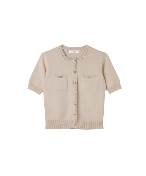 Her lip to カーディガン 半袖 Gold Button Knit Cardigan レディース