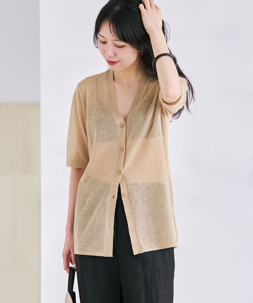 plage（プラージュ） カーディガン Sheer H/S カーディガン レディース