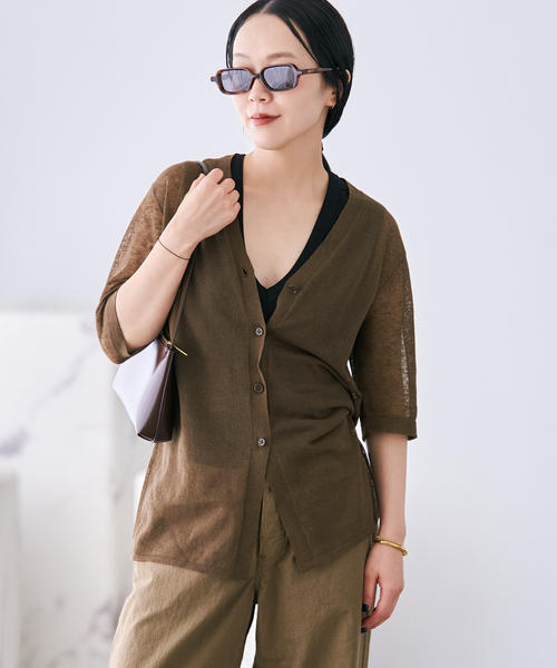 plage（プラージュ） カーディガン Sheer H/S カーディガン レディース