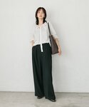 ブラウス シャツ 「抗ピリング」ドロストフリル...の詳細画像1