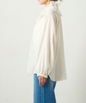 ブラウス シャツ 「抗ピリング」ドロストフリル...の詳細画像4