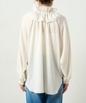 ブラウス シャツ 「抗ピリング」ドロストフリル...の詳細画像5