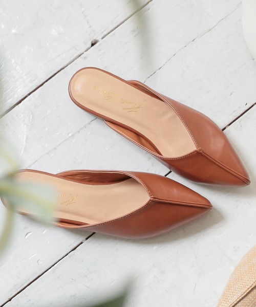【SEZANE】シンプルで上質 大人の洗練フラットミュール KOBE LETTUCE サンダル シンセーシームポインテッドトゥフラット