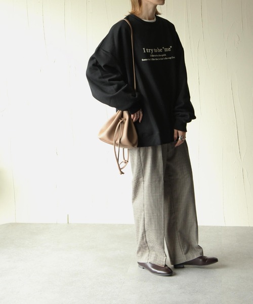 PHEENY ベージュ オーバーサイズスウェット d2b2d5d981aaf8881a05511252aa30