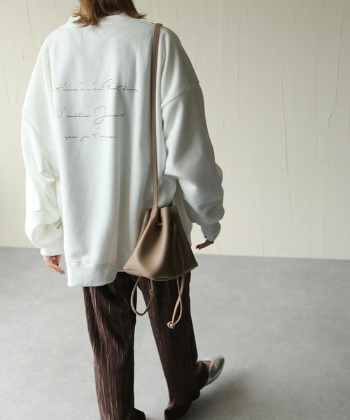 PHEENY ベージュ オーバーサイズスウェット d2b2d5d981aaf8881a05511252aa30