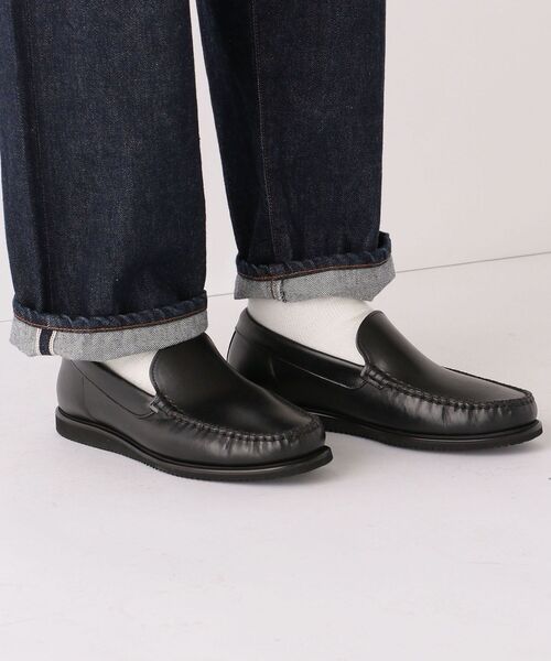 【美品】SHIPS シップス オイルレザー デッキシューズ モカシン 27cm黒 セール】SHIPS: オイルレザー デッキシューズ（モカシン/デッキ
