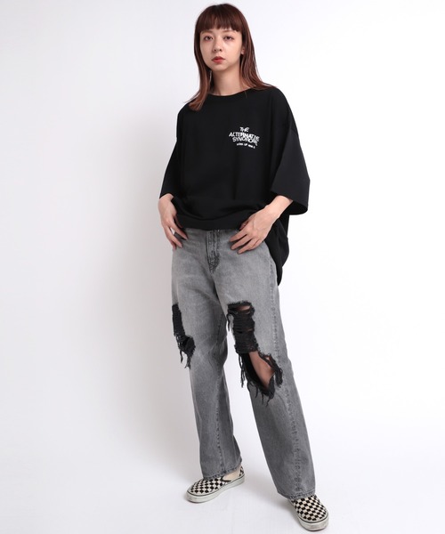 なっく RNA｜R3856 ダメージストレートデニム | Rakuten Fashion(楽天