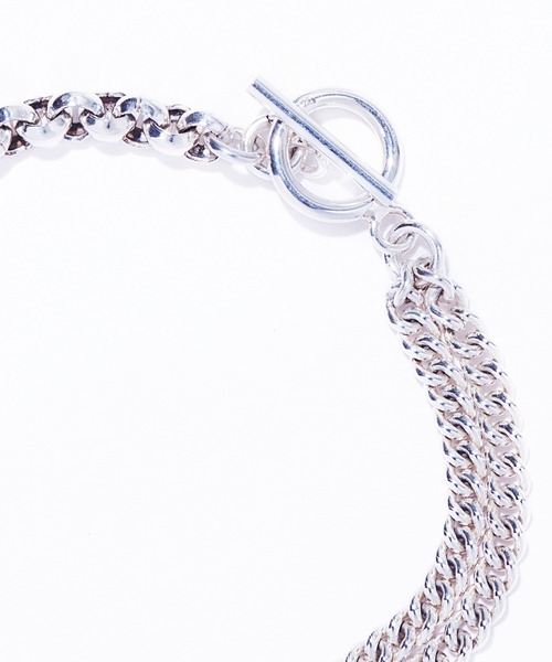 ブレスレット 「NEW BROWN」asymmetry chain bangle メンズ レディースの画像