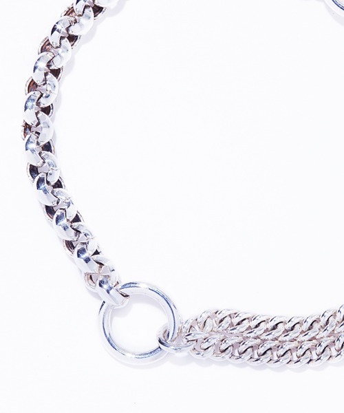 ブレスレット 「NEW BROWN」asymmetry chain bangle メンズ レディースの画像
