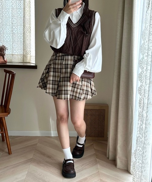 Cham. スカート チェックフレアスカート : ZOZOTOWN Yahoo!店