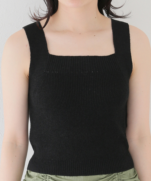 トップス TODAYFUL Square Knit Tanktop TODAYFUL トゥデイフル / LIFE's ライフズ / Square Knit Tan