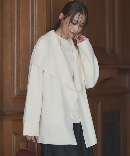 組曲（KUMIKYOKU） カーディガン 「軽羽織」ショールカラー