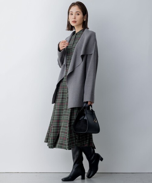 組曲（KUMIKYOKU） カーディガン 「軽羽織」ショールカラー