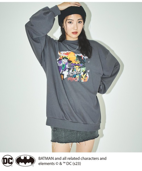 トレーナー スウェット 「ANLIBERTY ANAP×BATMANコラボ」アートプリントスウェット レディース