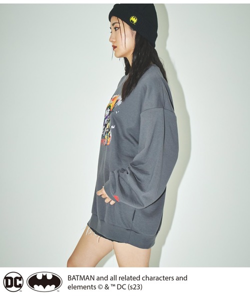 トレーナー スウェット 「ANLIBERTY ANAP×BATMANコラボ」アートプリントスウェット レディース ANLIBERTY ANAP トレーナー スウェット 「ANLIBERTY ANAP×BATMAN