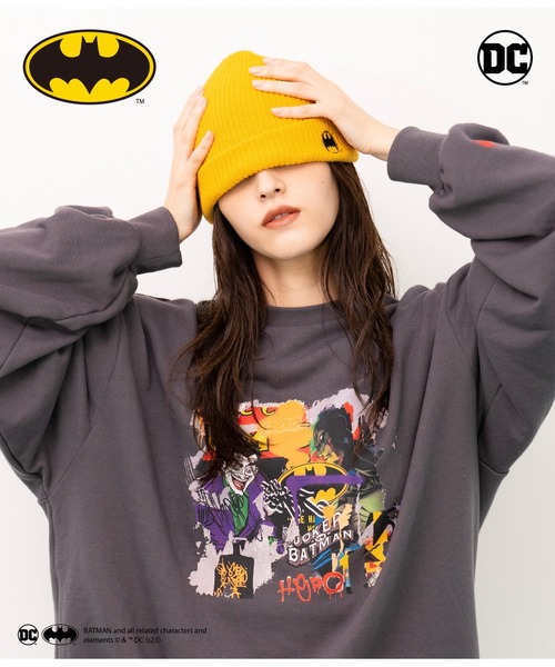 トレーナー スウェット 「ANLIBERTY ANAP×BATMANコラボ」アートプリントスウェット レディース ANLIBERTY ANAP トレーナー スウェット 「ANLIBERTY ANAP×BATMAN