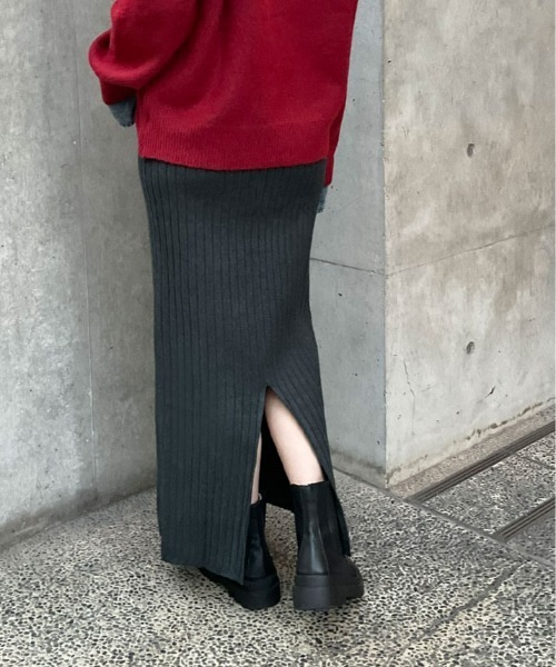 anuke 2025AW新品ケーブルニットロングタイトスカート ànuke online store（アンヌーク） / Cable Knit SkirtCable Knit