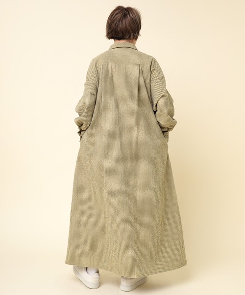 美品　アールエヌエー n チェック シャツワンピース RNA-N シャツワンピース D1641 先染めチェックシャツワンピース