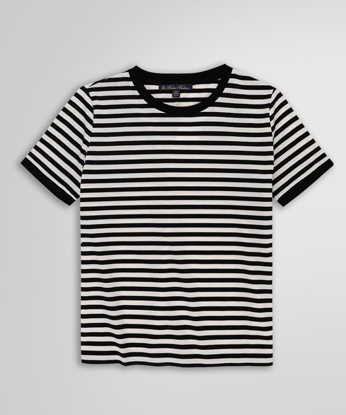 tシャツ コットン ストライプ リンガーTシャツ レディース