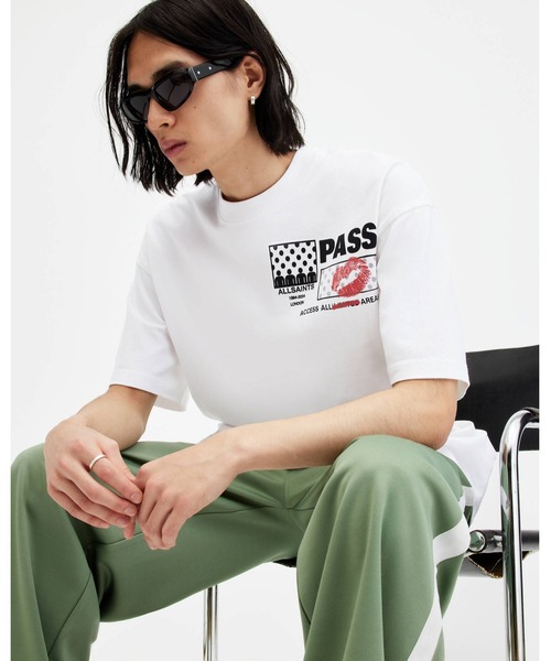 Simple Plan 日本限定 Tシャツ L ＆ビッグプリント オーバーサイズTシャツ＜ホワイト＞(S