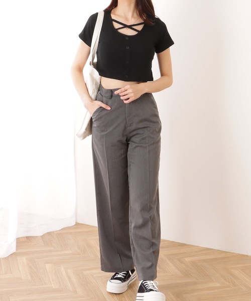 Lace Ladies（レースレディース） tシャツ 半袖 クロス ストラップ