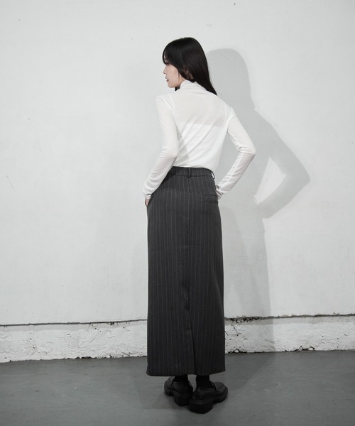 Y's ワイズ 美品 ピンストライプ 変形 スカート 1 スカート ピン