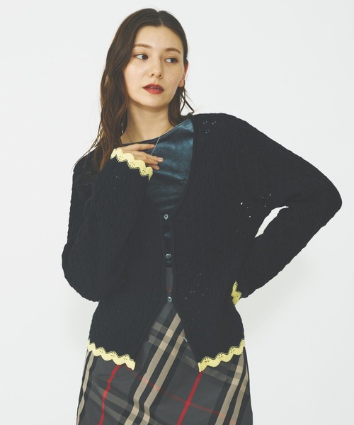 MILKFED.（ミルクフェド） カーディガン SCALLOP HEM KNIT CARDIGAN