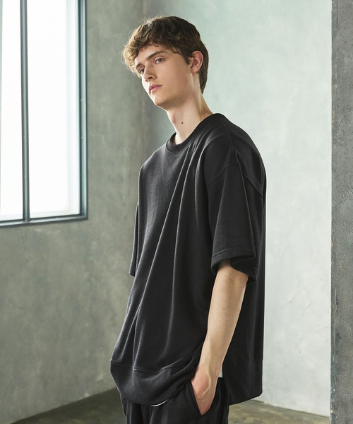 CTHY tシャツ サイドスリット裏毛スウェット ピグメント