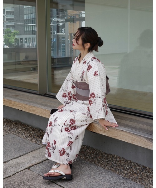 【セパレート】浴衣　jumelle jumelle 浴衣 「4点セット」1人で着られる浴衣 - jm suisai