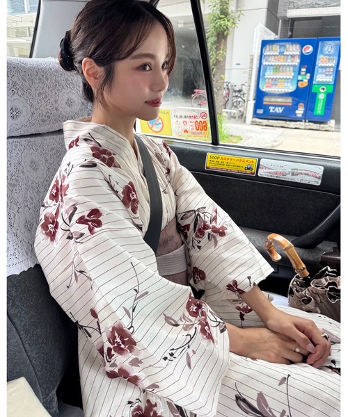 jumelle 新品未使用 浴衣・帯セット【ネイビー】 jumelle 浴衣 「4点セット」1人で着られる浴衣 - jm suisai