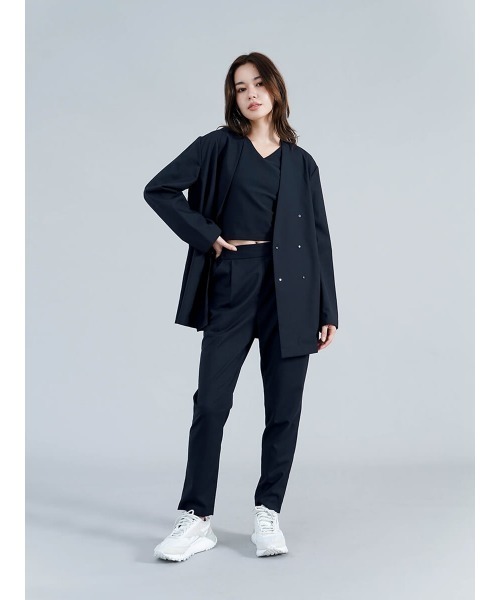 コードストッパー付きストレートパンツ／YORT YORT スラックス パンツ 「防シワ・ストレッチ」サマーウールタック