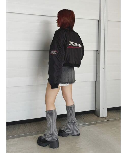 EVRIS ブルゾン アウター BIKER DESIGN MA-1 レディース