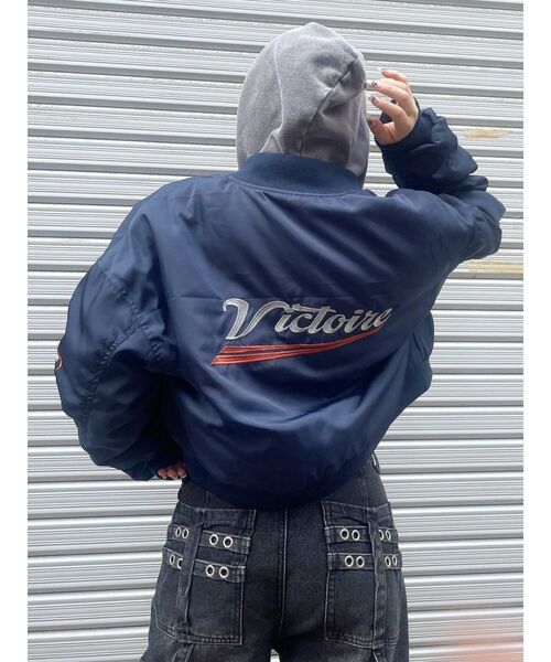 EVRISアウター EVRIS ブルゾン ジャンバー バックロゴブレーカージャンパー