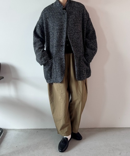 Libra Cue（リブラ キュー） コート チェスターコート ヘリンボーン